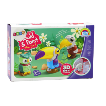 Zestaw Kreatywny Artystyczny Ptaki 3D Gips Farbki