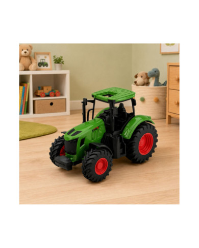 Traktor Rolniczy Farmerski Gospodarski Gumowe Koła Zielony 1:24