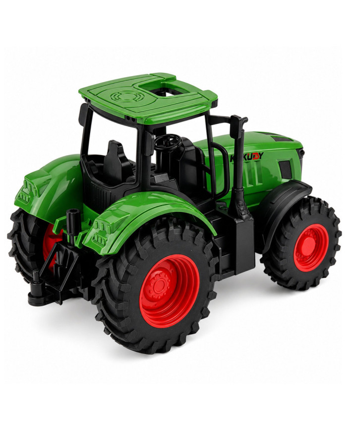 Traktor Rolniczy Farmerski Gospodarski Gumowe Koła Zielony 1:24