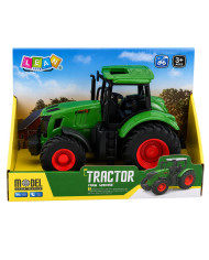 Traktor Rolniczy Farmerski Gospodarski Gumowe Koła Zielony 1:24