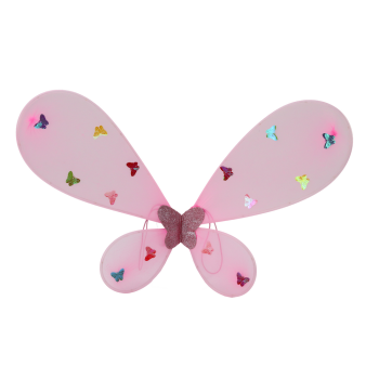 Kostium Wróżki Strój Przebranie Motyla Różowy Skrzydła