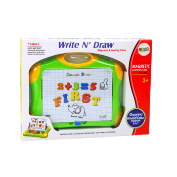 Tablica Edukacyjna Magnetyczna Literki Cyferki Pisak Gąbka