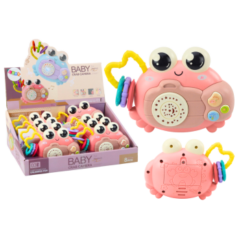 Krab Aparat Grzechotka Projektor Na Baterie Dźwięki Różowy