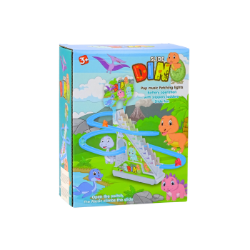 Tor Zjeżdżalnia Dla Dinozaurów Schodki Światła Dźwięki