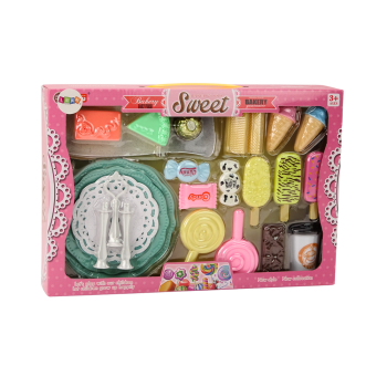 Cukiernia Kawiarnia Zestaw Słodycze Figurki Kawa Ciasto 25 ele.