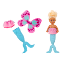 Mini Laleczka 2w1 Syrenka Wróżka Ogon Skrzydła