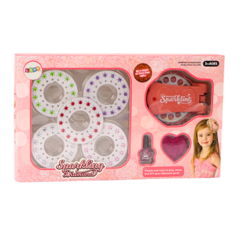 Zestaw Maszynka Do Wyklejania Włosów Diamenciki Brokat