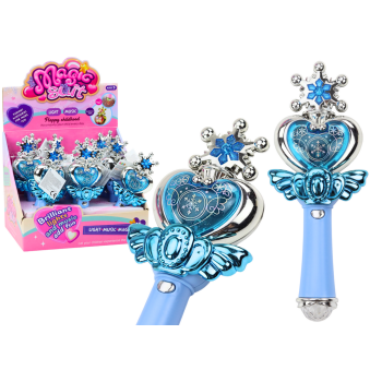 Różdżka Księżniczki Kolorowe Światła Dźwięki Niebieska