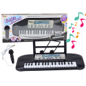 Elektryczne Pianinko Dla Dzieci Stojak Mikrofon Czarne