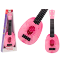Ukulele Dla Dzieci Mini Gitara 4 Struny Motyw Brzoskwini Gitarka Różowa