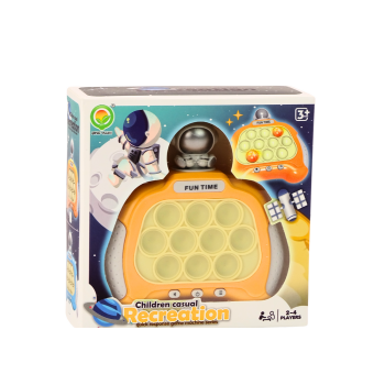 Gra Sensoryczna Konsola Pop-It Kosmonauta Światła Dźwięki Żółta