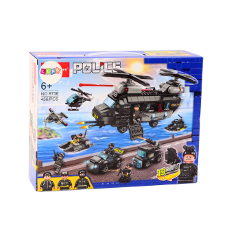 Klocki Konstrukcyjne Służba Specjalna Policja 456 ele. Zestaw