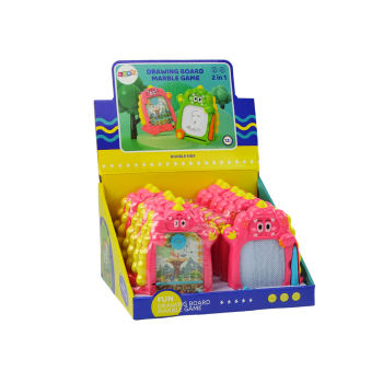 Tablica Do Rysowania Gra Kieszonkowa 2w1 Dinozaur Różowy