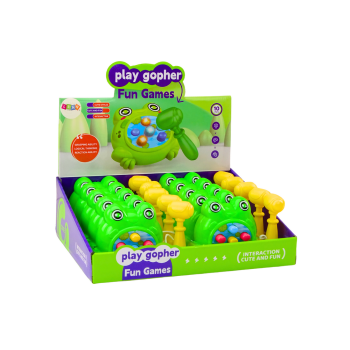 Mini Gra Wac A Mole Żabka Młotek Na Sznurku Zielona