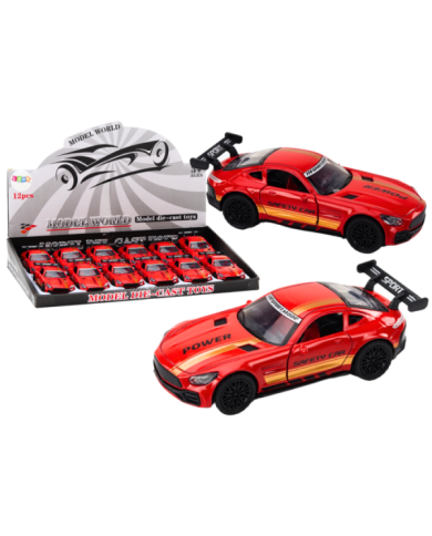 Auto Sportowe Samochód 1:32 Figurka Czerwona Spojler Metal