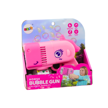 Pistolet Na Bańki Mydlane Światła Dinozaur Różowy