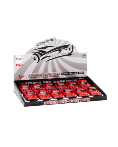 Auto Sportowe Samochód 1:32 Figurka Czerwona Spojler Metal