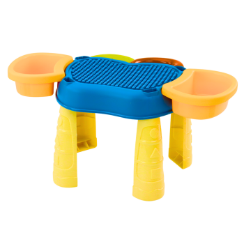Wielofunkcyjny Stolik 4w1 Klocki Łowienie Ryb Rysowanie Niebieski