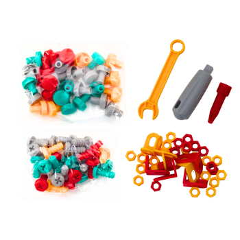 Wielofunkcyjny Stolik 4w1 Klocki Łowienie Ryb Rysowanie Niebieski