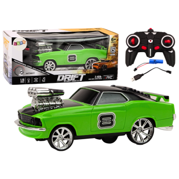 Autko Zdalnie Sterowane 1:18 Drift 360 Światła Dźwięki Zielony