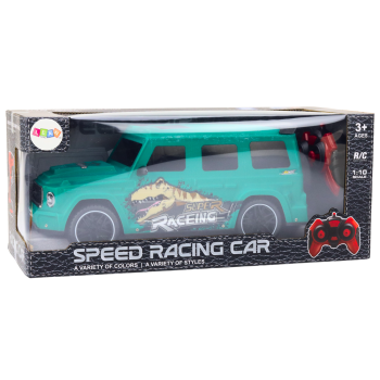 Auto Zdalnie Sterowane RC z Dinozaurem w Skali 1:10 Zielone