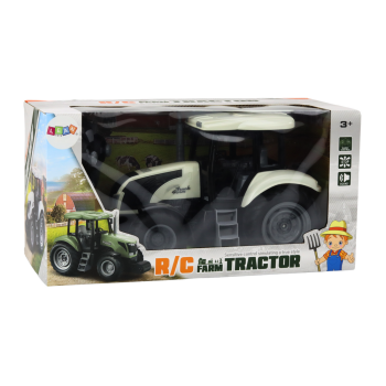 Traktor Zdalnie Sterowany RC 2.4G Dźwięki Biały