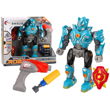 Robot Do Skręcania Broń Wiertarka Śrubokręt Światła Dźwięk Turkusowy