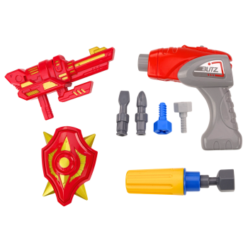 Robot Do Skręcania Broń Wiertarka Śrubokręt Światła Dźwięk Turkusowy