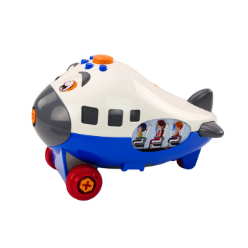 Samolot Kreskówkowy Do Skręcania Skrzydła DIY Niebieski