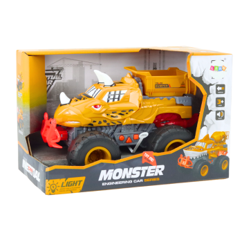 Autko Terenowe Dinozaur Napęd Frykcyjny Wywrotka Pomarańczowe