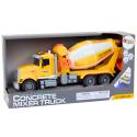 Ciężarówka Żółta Betoniarka Z Napędem Frykcyjnym Efekty Świetlne i Dźwiękowe