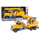 Ciężarówka Żółty Dźwig Z Napędem Frykcyjnym Efekty Świetlne i Dźwiękowe