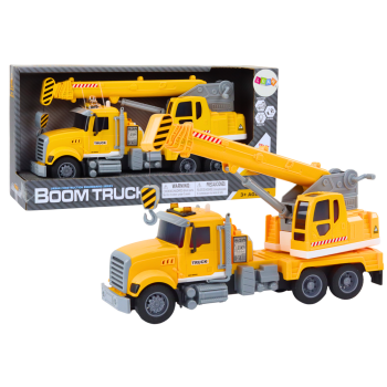 Ciężarówka Żółty Dźwig Z Napędem Frykcyjnym Efekty Świetlne i Dźwiękowe