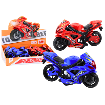 Motocykl Sportowy Napęd Frykcyjny Światło i Dźwięk 2 Kolory