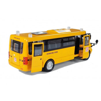 Metalowy Autobus Szkolny z silnikiem naciąganym