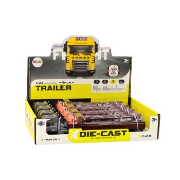 Ciężarówka Z Drewnem Tir Przyczepa 1:24 Bale Drewna Dźwięki Światła