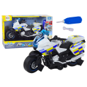 Motocykl Do Skręcania Policyjny DIY Światła Dźwięki Biały