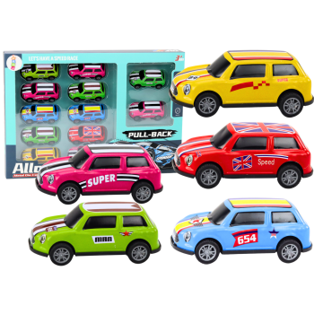 Zestaw Autek Resoraków Napęd Kolorowe 12 Sztuk