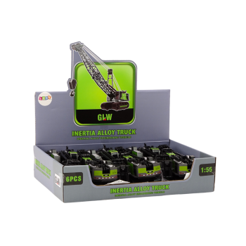 Dźwig Gąsienicowy Żuraw Metalowy Hak 1:55Czarno-Zielony