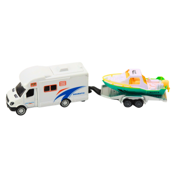 Autko Terenowe Z Łodzią Lub Kamperem Napęd Metalowe