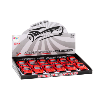 Auto Sportowe Samochód 1:32 Figurka Czerwona Spojler Metal