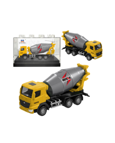Betoniarka Metalowa Model Kolekcjonerski Huina Żółta 1:80
