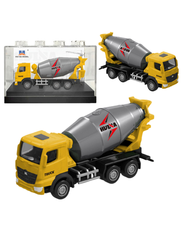 Betoniarka Metalowa Model Kolekcjonerski Huina Żółta 1:80
