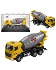 Betoniarka Metalowa Model Kolekcjonerski Huina Żółta 1:80