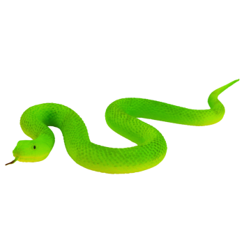 Figurka Wąż Realistyczny Guma Termoplastyczna Zielony