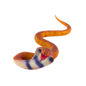 Figurka Wąż Cobra Realistyczny Guma Termoplastyczna Brązowy