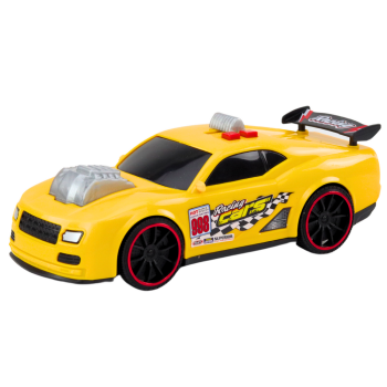 Samochód Wyścigowy Światła Dźwięki  Otwierany Silnik Żółty