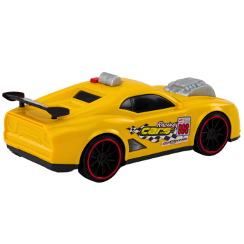 Samochód Wyścigowy Światła Dźwięki  Otwierany Silnik Żółty