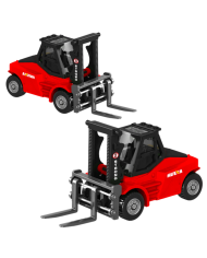 Wózek Widłowy Metalowy Model Kolekcjonerski Huina Czerwony 1:80
