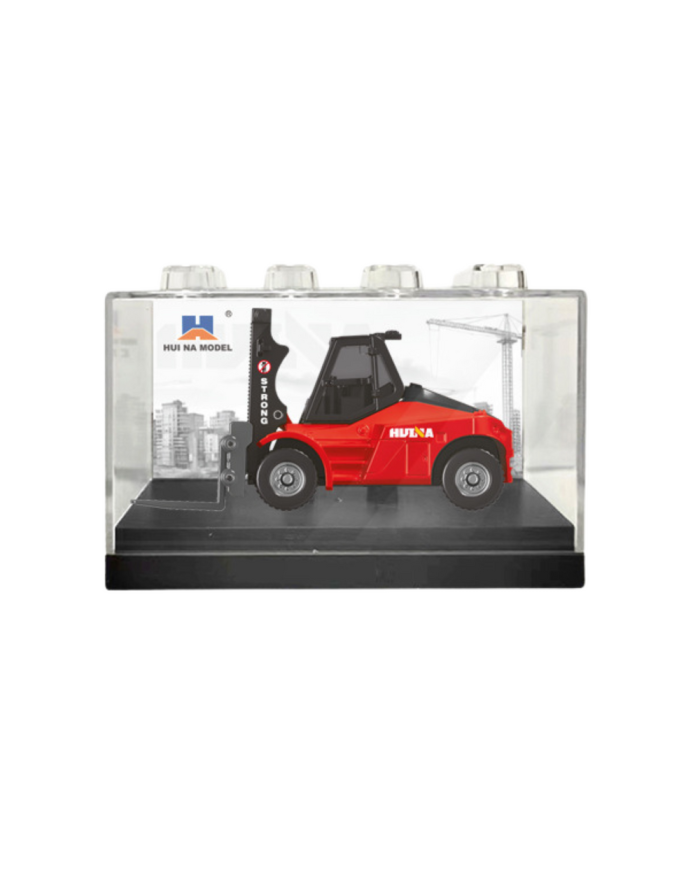 Wózek Widłowy Metalowy Model Kolekcjonerski Huina Czerwony 1:80